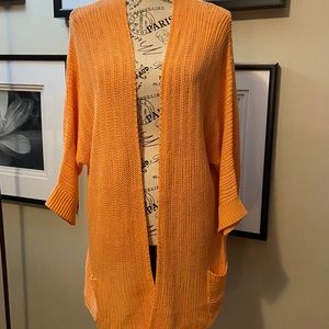 Chico’s Tangerine Cardigan 3/4 Sleeve Women's 3 Or XL